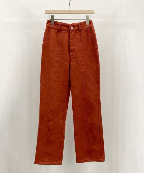 archives（アルシーヴ）の「BACK編み上げストレートカラーパンツ（デニムパンツ・レディース・グレー/オレンジ/ブルー/ラベンダー/グリーン/ブラック/アイボリー・MEDIUM）」の11枚目の写真