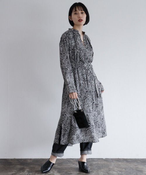 PAGEBOY（ページボーイ）の「アニマルMIXガラワンピース（ワンピース・レディース・ブラック/ブラウン・FREE）」の10枚目の写真