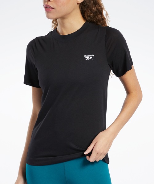 Reebok(リーボック)の「トレーニング エッセンシャルズ イージー Tシャツ / Training Essentials Easy Tee(Tシャツ/カットソー・レディース・ブラック/ピンク/ピンク系その他・SMALL/XX-LARGE/LARGE/X-LARGE/MEDIUM/X-SMALL)」の2枚目の写真