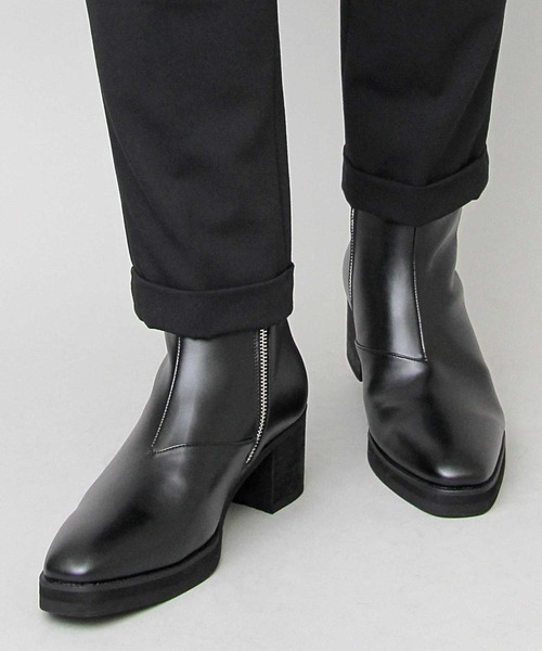 glabella(グラベラ)の「7cmアップ メタルジップ サイドゴア ヒールブーツ 選べる3デザイン(サイドジップ・フロントジップ・サイドゴア)(ブーツ・メンズ・ブラック/ブラック系その他/ブラック系その他2・S/M/L)」の22枚目の写真