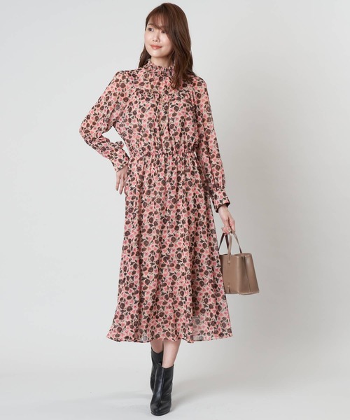 ANAYI（アナイ）の「パンジープリントシャーリング ワンピース  