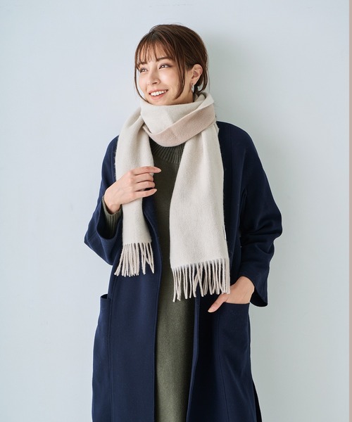 macocca(マコッカ)の「内モンゴル産 カシミヤ100% 無地 リバーシブル マフラー(マフラー・レディース・ベージュ/グレー/グレイッシュベージュ/モカ/ライトブラウン/ライトパープル/アイボリー/チャコールグレー/グレー系その他・FREE)」の20枚目の写真