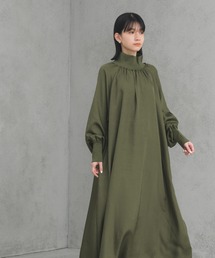 manana suerte | manana サテンプルオーバーワンピース(ワンピース)