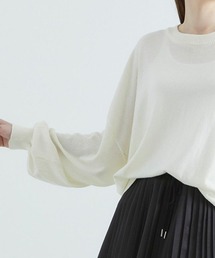 MIDUMISOLID for Ladies クルーネックブラウジングプルオーバー