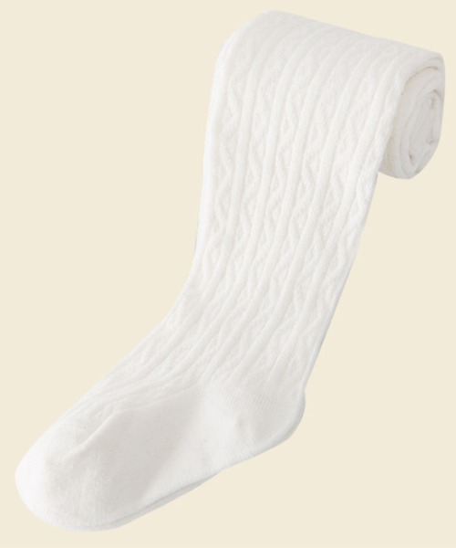 TeddyShop(テディショップ)の「カラフルツイストリブタイツ(タイツ/ストッキング・キッズ・ピンク/マスタード/ホワイト/グレー/ブラック・M/L/XL/2XL)」の6枚目の写真