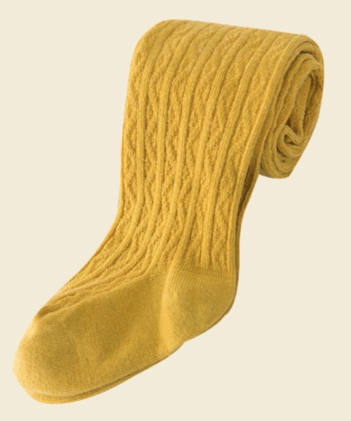 TeddyShop(テディショップ)の「カラフルツイストリブタイツ(タイツ/ストッキング・キッズ・ピンク/マスタード/ホワイト/グレー/ブラック・M/L/XL/2XL)」の9枚目の写真