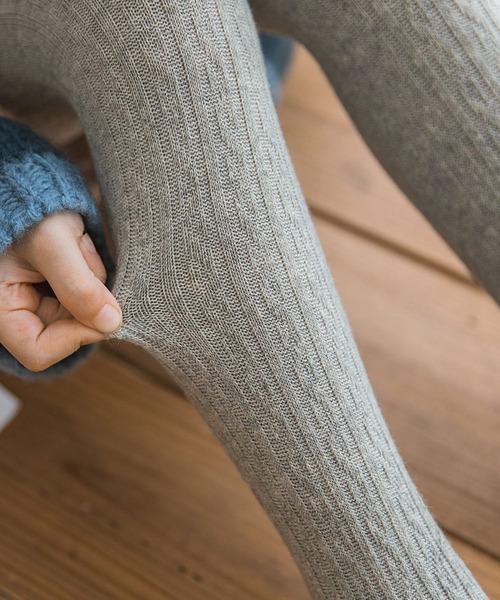 TeddyShop(テディショップ)の「カラフルツイストリブタイツ(タイツ/ストッキング・キッズ・ピンク/マスタード/ホワイト/グレー/ブラック・M/L/XL/2XL)」の13枚目の写真