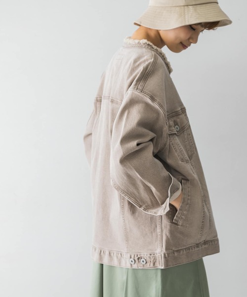 美品 アーバンリサーチ MARITAS ノーカラーGジャン 定価14300円36 美品 アーバンリサーチ MARITAS DENIM ノーカラー Gジャン