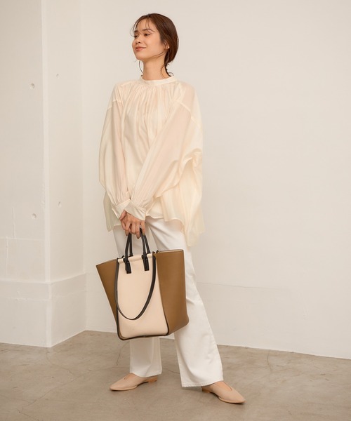 ROPE'（ロペ）の「【洗える】2WAYボリュームギャザーシアー