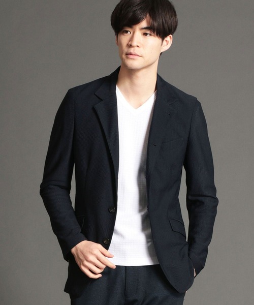 NICOLE CLUB FOR MEN（ニコルクラブフォーメン）の「ハイメッシュストレッチジャケット（テーラードジャケット・メンズ・ネイビー/ブラック・XX-LARGE/MEDIUM/LARGE/X-LARGE）」の3枚目の写真