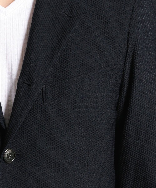 NICOLE CLUB FOR MEN（ニコルクラブフォーメン）の「ハイメッシュストレッチジャケット（テーラードジャケット・メンズ・ネイビー/ブラック・XX-LARGE/MEDIUM/LARGE/X-LARGE）」の6枚目の写真