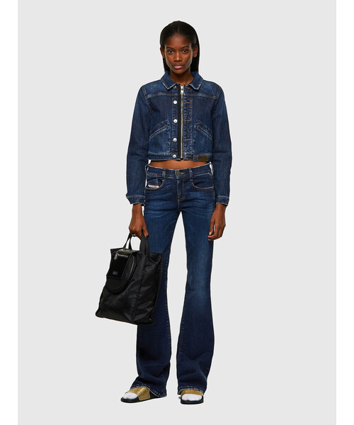 DIESEL（ディーゼル）の「レディース デニムジャケット ジップ ロゴプレート（デニムジャケット・レディース・インディゴブルー・LARGE/MEDIUM/SMALL/X-SMALL）」の6枚目の写真