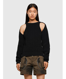 DIESEL | レディース ニット デストロイ加工 長袖 コットン(ニット/セーター)