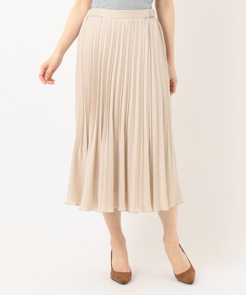 J.PRESS（ジェイプレス）の「【洗える】バックジョーゼットサテン プリーツスカート（スカート・レディース・ライトグリーン系/ベージュ系/ピンク系・7/11/9）」の7枚目の写真