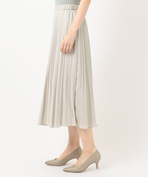 J.PRESS（ジェイプレス）の「【洗える】バックジョーゼットサテン プリーツスカート（スカート・レディース・ライトグリーン系/ベージュ系/ピンク系・7/11/9）」の10枚目の写真
