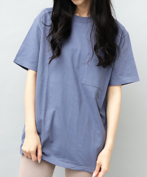 Goodwear（グッドウェア）の「7.6オンス USAコットン ポケット付き 半袖 Tシャツ レギュラーシルエット（Tシャツ/カットソー・メンズ・ホワイト/ベージュ/ブラウン/ブラウン系その他/ブラック/ブルー/カーキ/ピンク/ブラック系その他/グレー/パープル/ミント/ネイビー/グリーン/スミクロ/ブラウン系その他2・M/L/XL）」の15枚目の写真