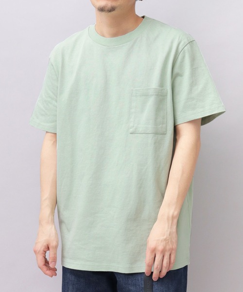 Goodwear（グッドウェア）の「7.6オンス USAコットン ポケット付き 半袖 Tシャツ レギュラーシルエット（Tシャツ/カットソー・メンズ・ホワイト/ベージュ/ブラウン/ブラウン系その他/ブラック/ブルー/カーキ/ピンク/ブラック系その他/グレー/パープル/ミント/ネイビー/グリーン/スミクロ/ブラウン系その他2・M/L/XL）」の12枚目の写真