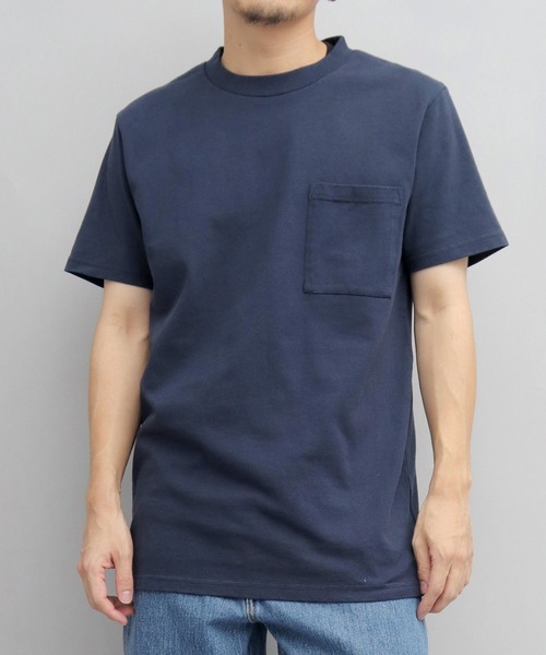 Goodwear（グッドウェア）の「7.6オンス USAコットン ポケット付き 半袖 Tシャツ レギュラーシルエット（Tシャツ/カットソー・メンズ・ホワイト/ベージュ/ブラウン/ブラウン系その他/ブラック/ブルー/カーキ/ピンク/ブラック系その他/グレー/パープル/ミント/ネイビー/グリーン/スミクロ/ブラウン系その他2・M/L/XL）」の19枚目の写真