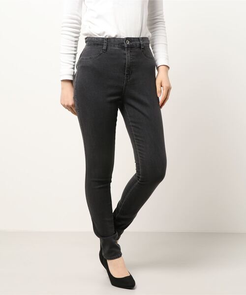 Green Parks グリーンパークス の セルフカットブラックデニムスキニーパンツ その他パンツ Wear