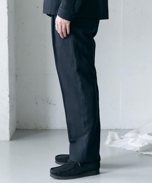 URBAN RESEARCH DOORS(アーバンリサーチドアーズ)の「White Label ウールリネン 2タックトラウザー(その他パンツ・メンズ・グレー系その他/ネイビー・SMALL/MEDIUM/LARGE)」の5枚目の写真