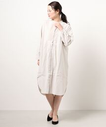Samansa Mos2 | ストライプクレリックワンピース(ワンピース)