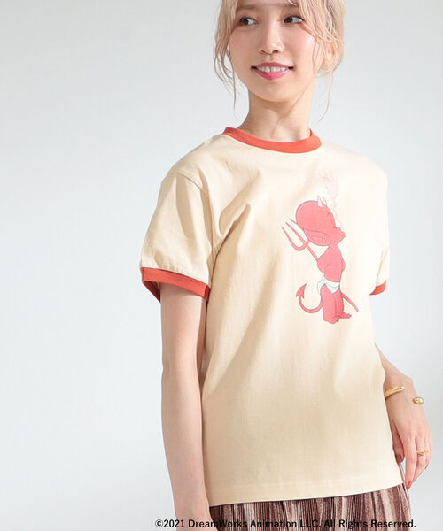 Ray BEAMS（レイビームス）の「south for F × Ray BEAMS / 別注 hotstuff Tシャツ（Tシャツ/カットソー・レディース・ベージュ・ONE SIZE）」の7枚目の写真