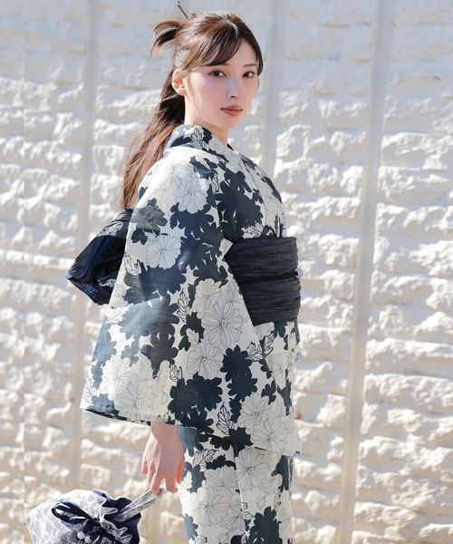 Dita（ディータ）の「1人で着られる浴衣5点セット 和歌山染工日本染め（ゆかた・しわへこ帯・下駄・着付け本・腰ひも）【K】（浴衣・レディース・その他8/その他6/その他5/その他2/その他1/その他3/その他4/その他7/その他10/その他9/その他11/その他12/その他14/その他13/その他20/その他15/その他16/その他17/その他18/その他19・FREE）」の19枚目の写真