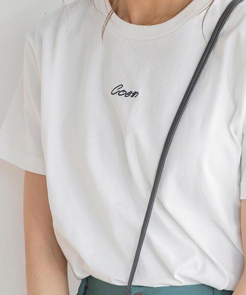 coen（コーエン）の「coen（コーエン）ロゴTシャツ（Tシャツ/カットソー・レディース・ホワイト/ブラック・LARGE/MEDIUM）」の3枚目の写真