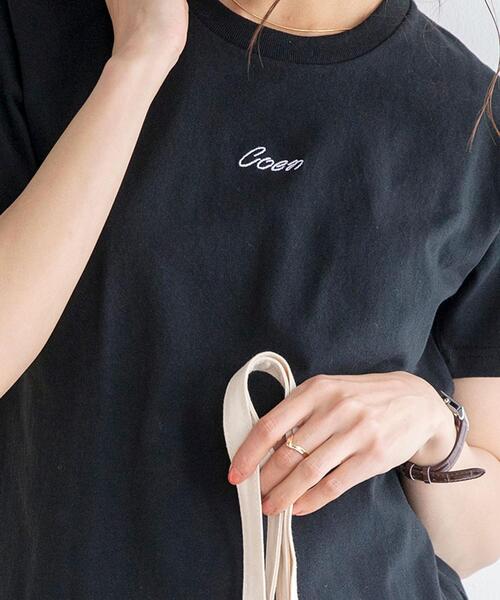 coen（コーエン）の「coen（コーエン）ロゴTシャツ（Tシャツ/カットソー・レディース・ホワイト/ブラック・LARGE/MEDIUM）」の13枚目の写真