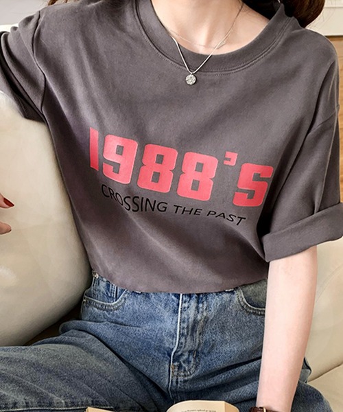 JUNOAH(ジュノア)の「カラーロゴプリントTシャツ(Tシャツ/カットソー・レディース・ホワイト/グレー/ダークグレー・MEDIUM/LARGE/X-LARGE)」の3枚目の写真