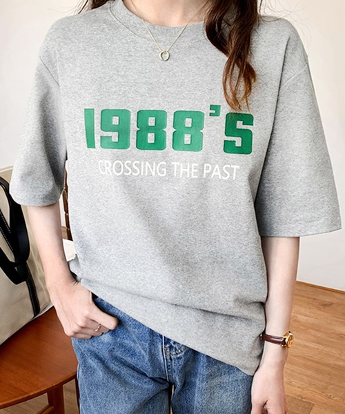 JUNOAH(ジュノア)の「カラーロゴプリントTシャツ(Tシャツ/カットソー・レディース・ホワイト/グレー/ダークグレー・MEDIUM/LARGE/X-LARGE)」の4枚目の写真