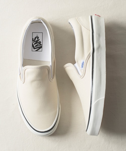 VANS（バンズ）の「VANS ヴァンズ / CLASSIC SLIP-ON 98 DX クラシック キャンバス スリッポン / VN0A3JEX45Z / VN0A3JEXQWP / VN0A3JEXQA5（スリッポン・レディース・エメラルド/ホワイト/ブルー・24cm/23.5cm/23cm）」の14枚目の写真