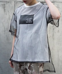 AVIREX | チュールコンビ プリントプルオーバー/ TULLE COMBI PRINT PULLOVER(Tシャツ/カットソー)