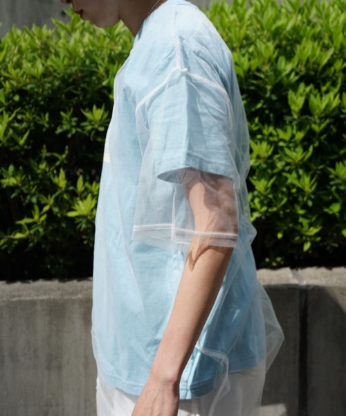 AVIREX(アヴィレックス)の「チュールコンビ プリントプルオーバー/ TULLE COMBI PRINT PULLOVER(Tシャツ/カットソー・レディース・ブラック/サックスブルー/オフホワイト・FREE)」の16枚目の写真