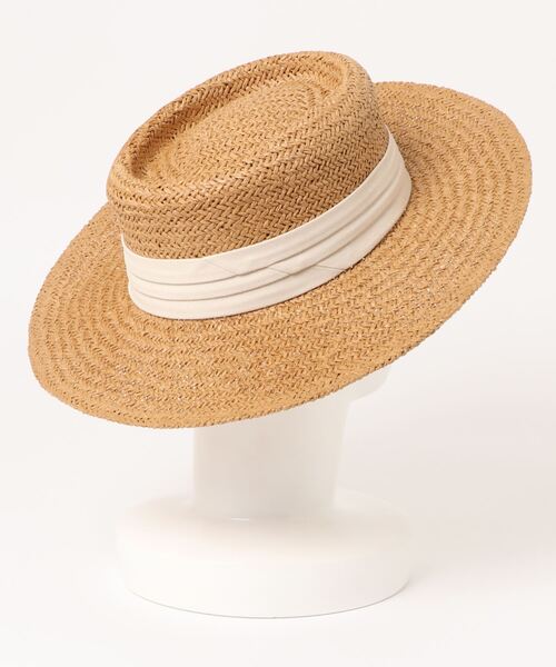 Factor=（ファクターイコール）の「シンプルペーパーハット（ハット・レディース・ベージュ/ライトベージュ・FREE）」の4枚目の写真