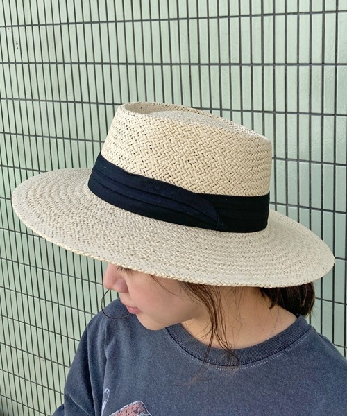 Factor=（ファクターイコール）の「シンプルペーパーハット（ハット・レディース・ベージュ/ライトベージュ・FREE）」の3枚目の写真