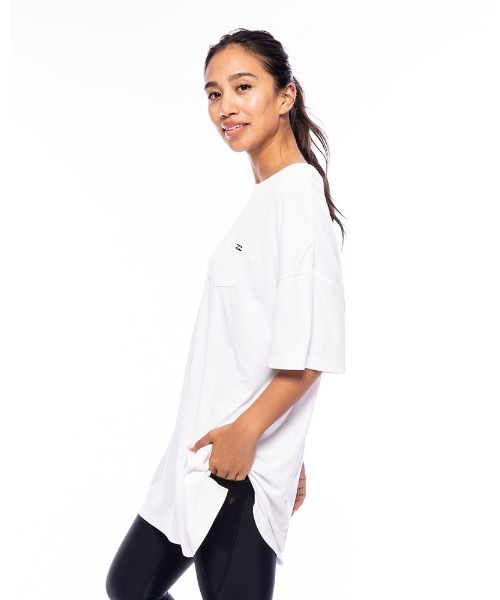 BILLABONG(ビラボン)の「BILLABONG レディース 【FOR SAND AND WATER】 RASH BIG TEE ラッシュTシャツワンピース【2021年春夏モデル】/ビラボン長袖ラッシュガード(水着)(ラッシュガード・レディース・ホワイト/グリーン/ブラック・LARGE/MEDIUM)」の11枚目の写真