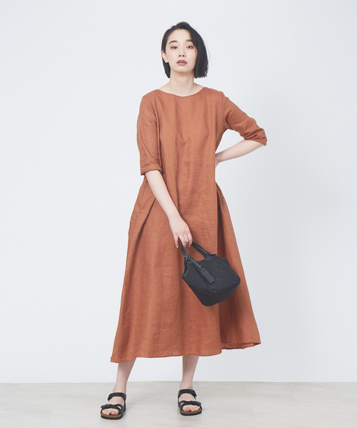 ワンピース ドレスフレンチリネンワンピース ワンピース Collex コレックス のファッション