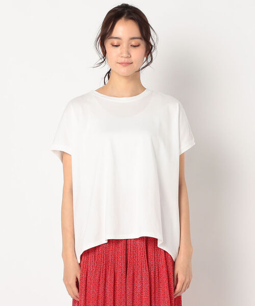 fredy repit（フレディレピ）の「[新色追加]ゆるワイドTシャツ（Tシャツ/カットソー・レディース・チャコールグレー/ベージュ/オフホワイト/サックスブルー/マスタード/キャメル/ブラック・38）」の8枚目の写真