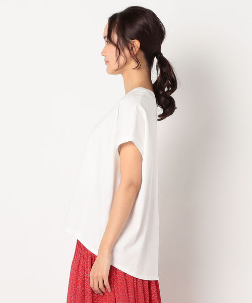 fredy repit（フレディレピ）の「[新色追加]ゆるワイドTシャツ（Tシャツ/カットソー・レディース・チャコールグレー/ベージュ/オフホワイト/サックスブルー/マスタード/キャメル/ブラック・38）」の9枚目の写真