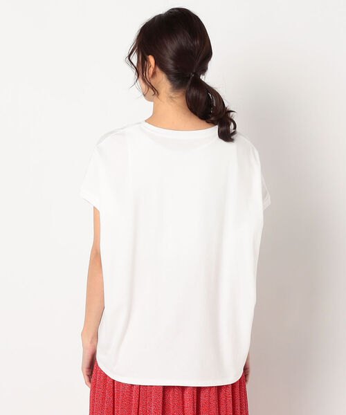 fredy repit（フレディレピ）の「[新色追加]ゆるワイドTシャツ（Tシャツ/カットソー・レディース・チャコールグレー/ベージュ/オフホワイト/サックスブルー/マスタード/キャメル/ブラック・38）」の10枚目の写真