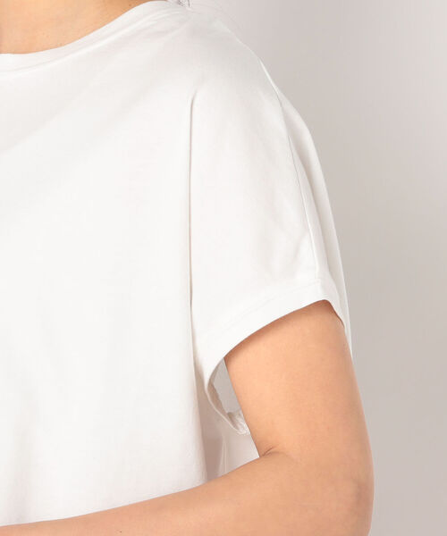 fredy repit（フレディレピ）の「[新色追加]ゆるワイドTシャツ（Tシャツ/カットソー・レディース・チャコールグレー/ベージュ/オフホワイト/サックスブルー/マスタード/キャメル/ブラック・38）」の12枚目の写真
