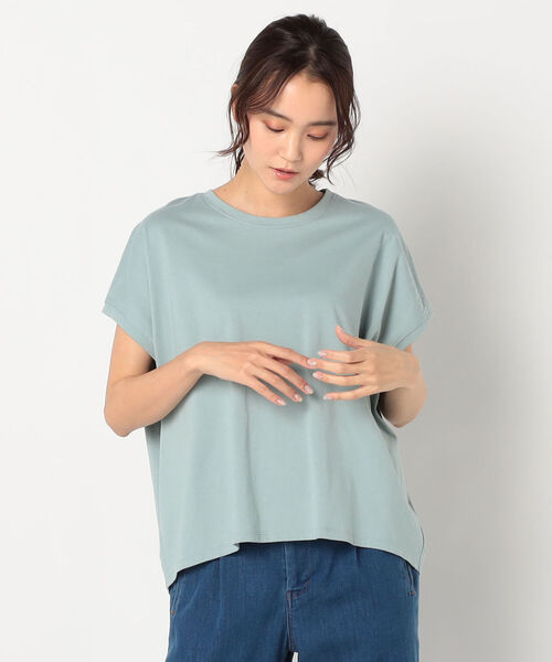 fredy repit（フレディレピ）の「[新色追加]ゆるワイドTシャツ（Tシャツ/カットソー・レディース・チャコールグレー/ベージュ/オフホワイト/サックスブルー/マスタード/キャメル/ブラック・38）」の21枚目の写真
