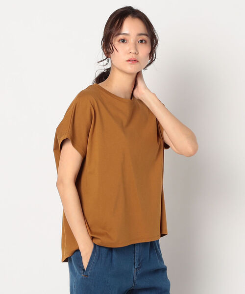fredy repit（フレディレピ）の「[新色追加]ゆるワイドTシャツ（Tシャツ/カットソー・レディース・チャコールグレー/ベージュ/オフホワイト/サックスブルー/マスタード/キャメル/ブラック・38）」の22枚目の写真