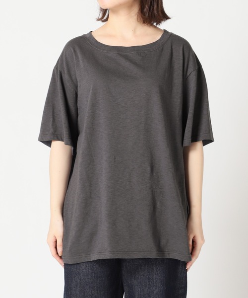 SLOBE IENA（スローブイエナ）の「バックロゴルーズTEE【手洗い可能】◆（Tシャツ/カットソー・レディース・ホワイト/グレー/ブラウン・FREE）」の9枚目の写真