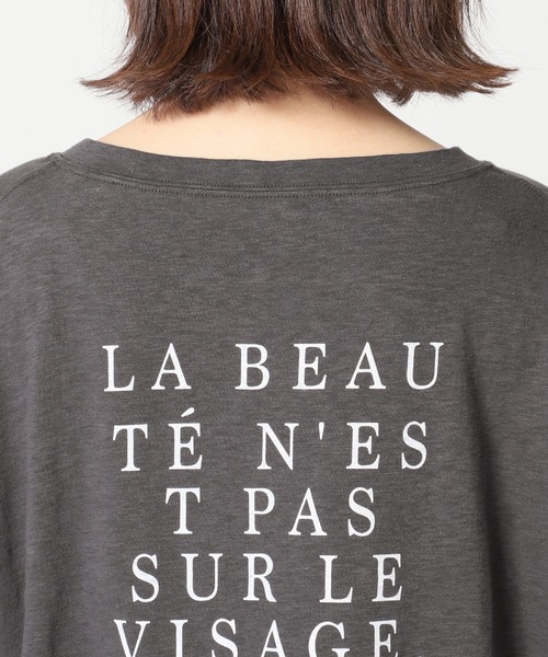 SLOBE IENA（スローブイエナ）の「バックロゴルーズTEE【手洗い可能】◆（Tシャツ/カットソー・レディース・ホワイト/グレー/ブラウン・FREE）」の19枚目の写真