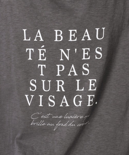 SLOBE IENA（スローブイエナ）の「バックロゴルーズTEE【手洗い可能】◆（Tシャツ/カットソー・レディース・ホワイト/グレー/ブラウン・FREE）」の10枚目の写真