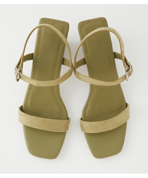 AZUL by moussy（アズールバイマウジー）の「NARROW STRAP SANDALS/ナローストラップサンダル（サンダル・レディース・ブラック/カーキ/シルバー・SMALL/MEDIUM/LARGE）」の4枚目の写真