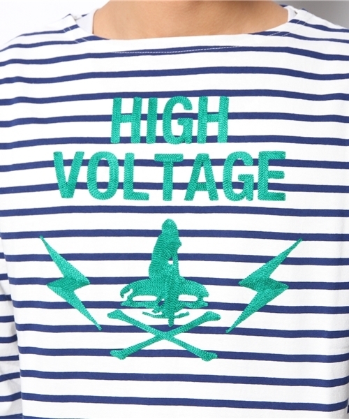 HYSTERIC GLAMOUR（ヒステリックグラマー）の「HIGH VOL TAGEチェーン刺繍七分袖T-SH（Tシャツ/カットソー・メンズ・ホワイト/ネイビー/ブラック・SMALL/LARGE/MEDIUM）」の4枚目の写真