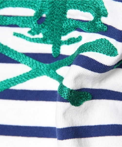 HYSTERIC GLAMOUR（ヒステリックグラマー）の「HIGH VOL TAGEチェーン刺繍七分袖T-SH（Tシャツ/カットソー・メンズ・ホワイト/ネイビー/ブラック・SMALL/LARGE/MEDIUM）」の6枚目の写真